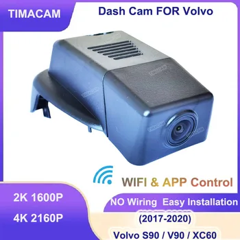  TIMACAM 4K 2160P Dashcam Dual Kaamerad 2K Wifi Car DVR Video Recorder For Volvo XC60 piima vahustamine s90 V90 2017 2018 2019 2020 2021 Kriips Kaamera