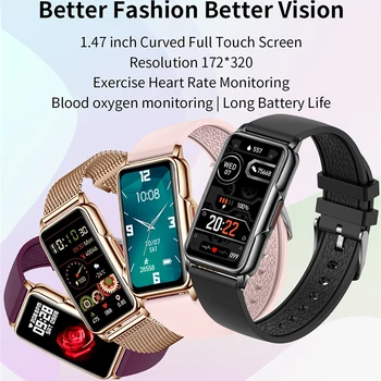  Uus Spordi Smart Watch Mehed Naised 1.47-tolline Full Touch Fitness Tracker IP67, Veekindel Smartwatch Jaoks Huawei Xiaomi Telefon