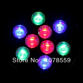  E27 27W Punane Sinine Green9x 3W Hüdropooniline LED Grow Light Bulb Lamp, Lill Köögivilju Tähelepanu keskpunktis 85-265V 620-625 nm:465-467.5 nm:517.5-520nm