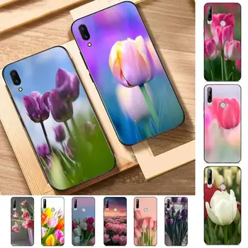  Tulip flower Telefoni puhul Huawei Y 6 9 7 5 8s peaminister 2019 2018 nautida 7 pluss